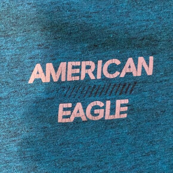 Teal American Eagle Front Graphic Tee - Picture 2 of 3